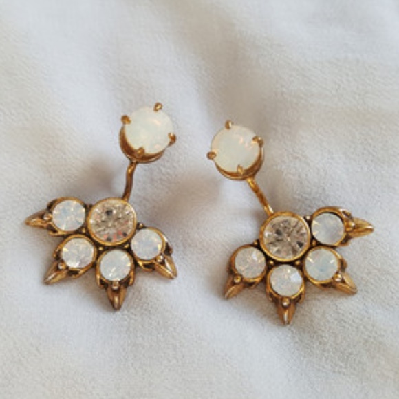 Stella Dot | Opalescent + Vintage Gold Eva Ear Jacket Earrings Stud Reti… - Picture 8 of 8